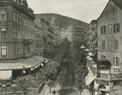 捷克斯洛伐克卡尔斯巴德，Parkstrasse，1895年。 作者 不明