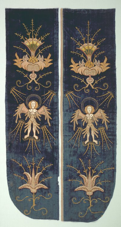 Chasuble Back的一部分，c。 1500。 作者 不明