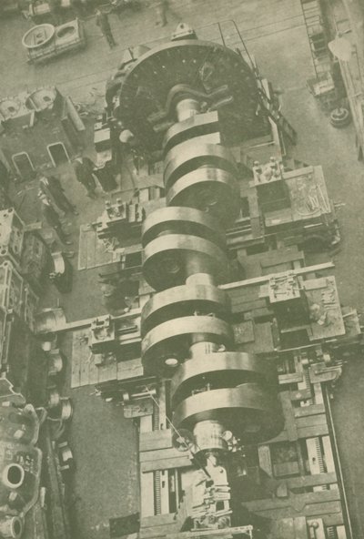 MV Britannic White Star曲轴的一部分，27,000吨，c1930。 作者 不明