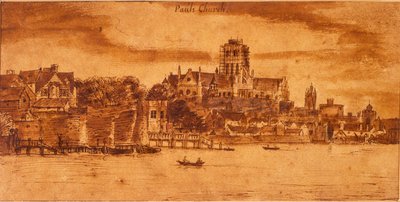 保罗教堂"，伦敦市，约1634-1642年 作者 不明