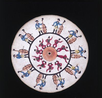 斐纳基斯望远镜（Phenakistoscope）光盘，约1830年 作者 不明