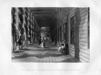 1855年，纽约州萨拉托加温泉，国会大厦广场 作者 不明