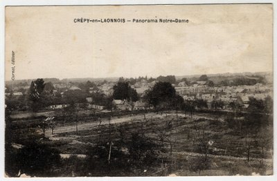 皮卡迪，艾森河（02），克雷皮-昂诺瓦（Crepy-en-Laonnois）：圣母院全景图--19世纪末-20世纪初的明信片 作者 不明