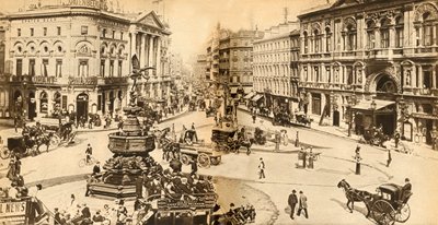 皮卡迪利广场-宇宙中心：世界中心，1900年，1933年。 作者 不明