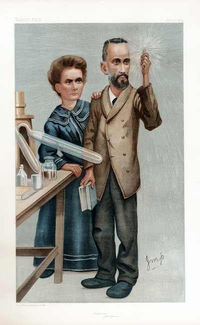 Pierre和Marie Curie，法国物理学家，1904年 作者 不明