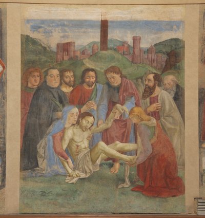 Pieta fresco in the Vespucci Chapel, Ognissanti, Florence, Italy (photo) 作者 不明