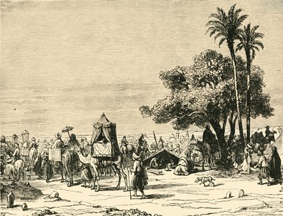 朝圣者前往麦加的旅程，1890年。 作者 不明