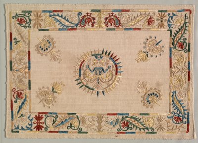 枕套，1600s-1700s。 作者 不明