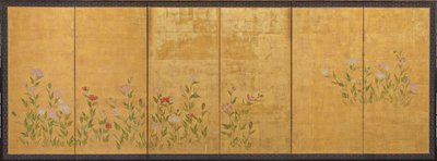 粉红色和红色的罂粟花，江户时期，1615-1868。 作者 不明