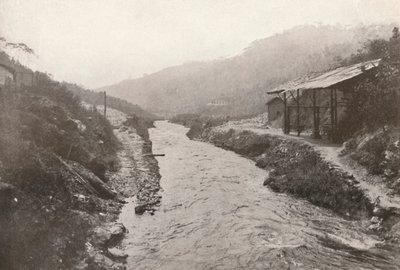 Pirahy导流：从隧道出口向下观看。 1914年。 作者 不明