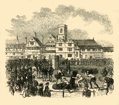 执行地点在旧史密斯菲尔德，约建于1872年。 作者 不明