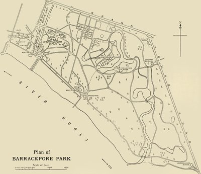 Barrackpore公园规划，1925年。 作者 不明