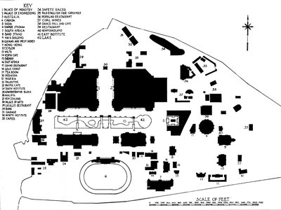 大英帝国展览计划，温布利，展示主要建筑物的布置，1924年 作者 不明
