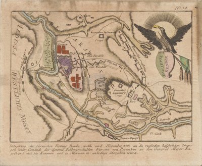 1789年11月俄军围攻土耳其本德要塞的计划，1789年。 作者 不明