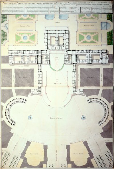 1780年法国凡尔赛宫改造计划 作者 不明