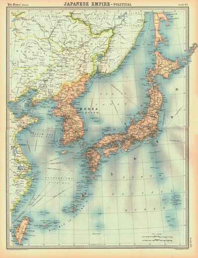 20世纪初的日本帝国政治地图 作者 不明