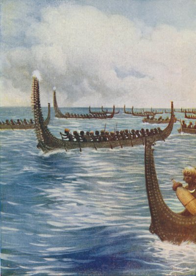 波利尼西亚战争独木舟，1924年 作者 不明