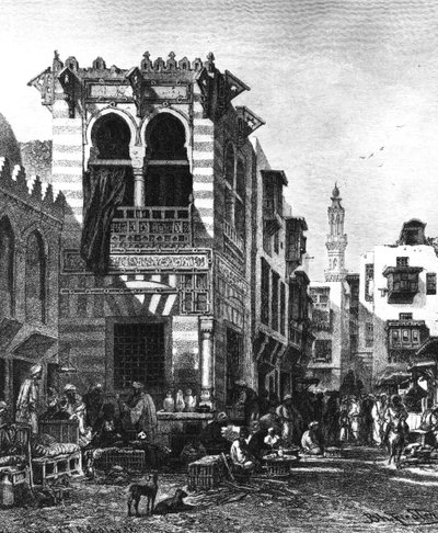 1880年，埃及开罗市中心的热门学校 作者 不明