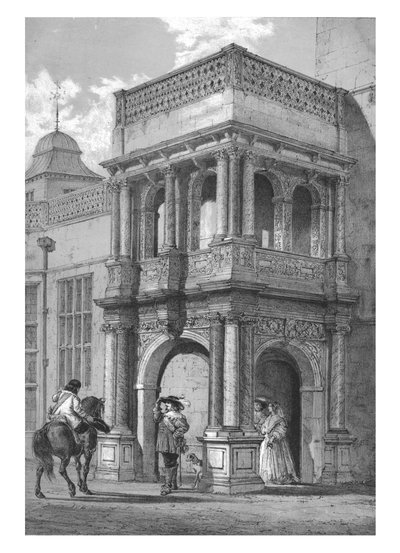 门廊位于埃塞克斯（Essex）奥德利大街（Audley End），约建于1840年。 作者 不明