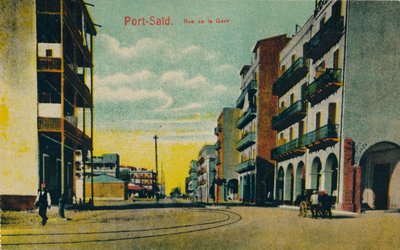 塞德港。火车站街Rue de la Gare，c1900 作者 不明