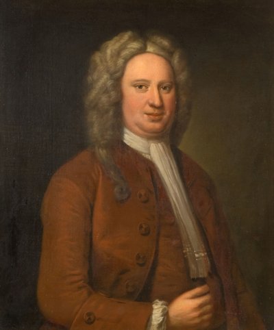 一个无名氏的肖像，可能是Clobery Holte，1720-1740。 作者 不明