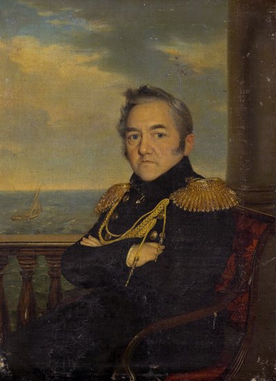 米哈伊尔·拉扎列夫海军上将的肖像1788-1851，十九世纪中叶 作者 不明