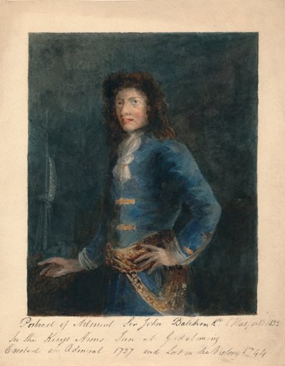 海军上将约翰·巴尔钦爵士肖像，1832年。 作者 不明