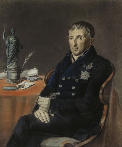 阿列克谢·尼古拉耶维奇·奥列宁的肖像1763-1843年，1833年 作者 Unbekannt