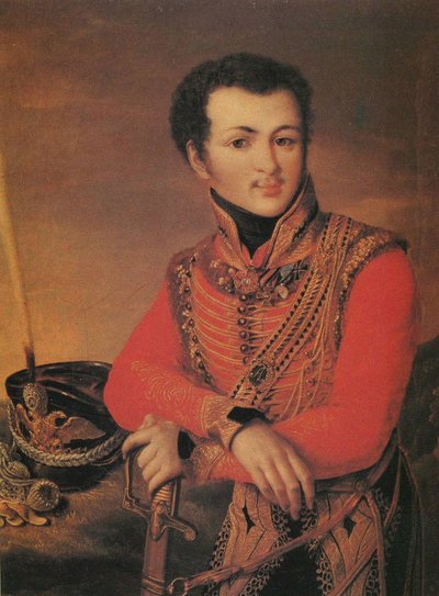 阿尔萨姆·拉扎列夫（Artemy Lazarev）肖像1791-1813，生命警卫队轻骑兵团骑乘大师，1820年代 作者 不明
