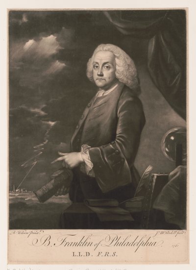本杰明-富兰克林（1706-1790）的画像 作者 不明