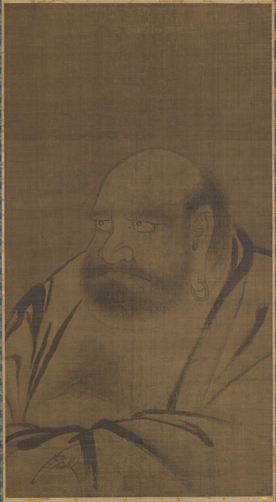 菩提达摩的画像，14世纪。 作者 不明
