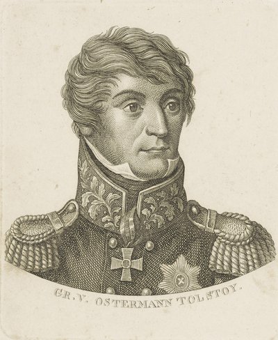 亚历山大·伊万诺维奇·奥斯特曼·托尔斯泰伯爵的肖像1772-1857年，c。 1800。 作者 不明