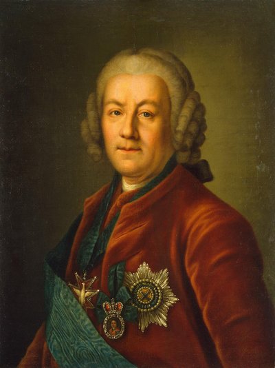 1757年后的阿列克谢·彼得罗维奇·贝斯杜热夫-柳敏伯爵的肖像1693-1766年 作者 不明