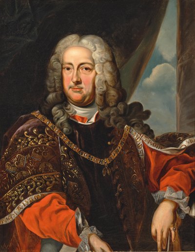 鲁道夫-弗兰茨-埃尔韦恩-舍恩伯恩伯爵的肖像，1677-1754，约1740。 作者 不明