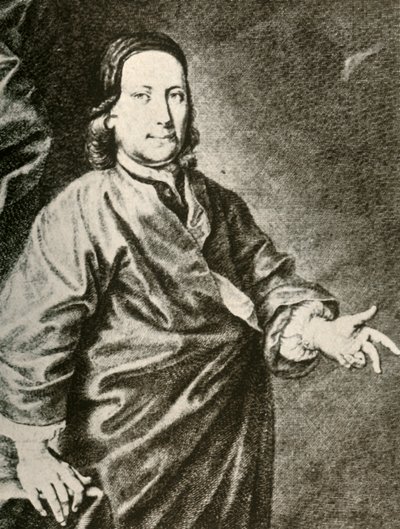 1937年，在传教士长袍中的辛岑多夫伯爵肖像，c1740。 作者 不明