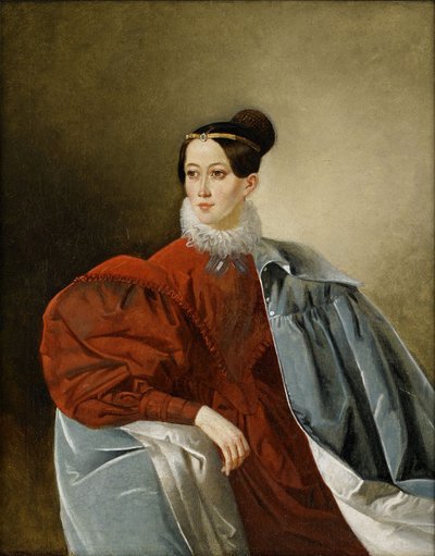 伯爵夫人叶利扎韦塔·伊万诺夫娜·克罗波特基纳的肖像1803-1836年，多罗霍娃（NéeDorokhova） 作者 不明