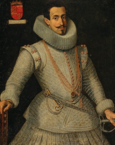 唐-曼努埃尔-德-莫拉-科尔特-雷尔的肖像，1590-1651年罗德里戈城堡第二侯爵。 作者 不明
