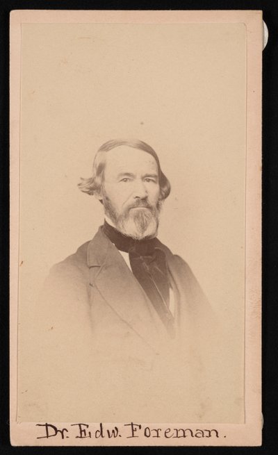 爱德华-R-福尔曼博士的肖像，1808-1885年，1876年之前。 作者 不明