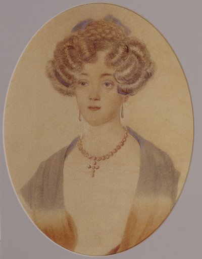 叶卡捷琳娜·尼古拉耶夫娜·贡恰洛娃（Ekaterina Nikolayevna Goncharova）的画像，1809-1843年，1820年代末-1830年代初 作者 不明