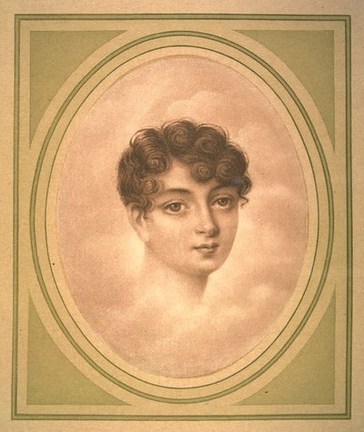 十九世纪初的La Plaigne的Eleanor Denuelle肖像1787-1868。 作者 不明