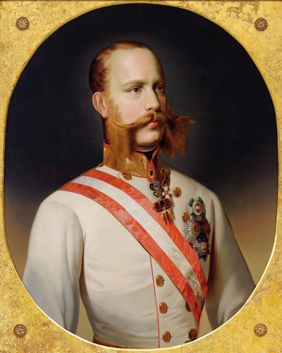 奥地利皇帝弗朗茨·约瑟夫一世的肖像c。 1870年。 作者 不明