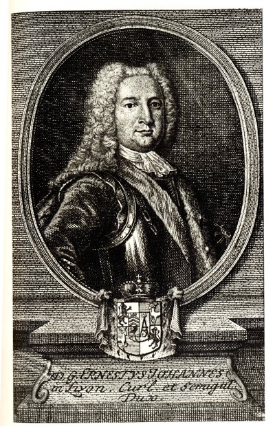 恩斯特·约翰·冯·比隆（Ernst Johann von Biron）1690-1772年的肖像，库尔兰和塞米加利亚公爵和俄罗斯帝国的摄政王 作者 不明