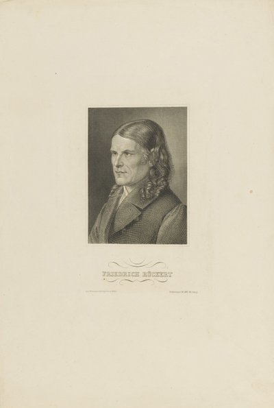 弗里德里希·吕克特（FriedrichRückert）的肖像1788-1866，约1845年。 作者 不明