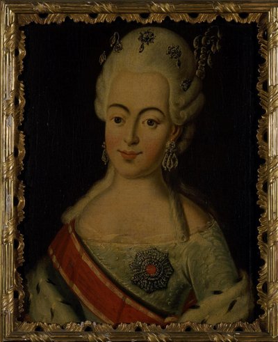 1755-1776年俄罗斯纳塔利娅·阿列克谢耶夫娜大公公的肖像，他的威廉·路易莎·公主 作者 不明