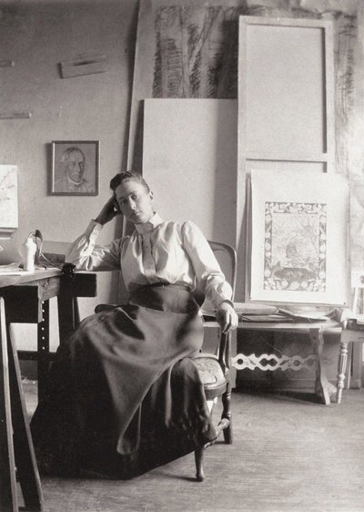 Hilma af Klingt 1862-1944的肖像，约1900年。 作者 不明