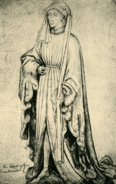 布拉班特公爵约翰四世的肖像，1460-1470年，1943年。 作者 不明