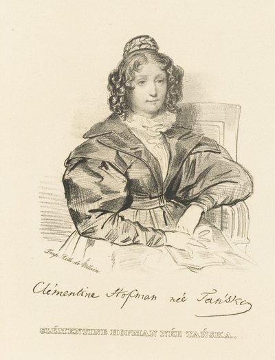 克莱门蒂娜·霍夫曼诺瓦（Klementyna Hoffmanowa）的肖像，1798年至1845年，约1840年。 作者 不明