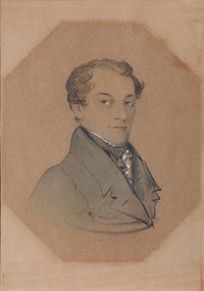 康德拉蒂·费奥多罗维奇·赖利耶夫（Kondraty Fyodorovich Ryleyev）的肖像，1795-1826，十九世纪第一季度 作者 Unbekannt