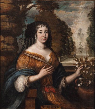 马德琳·德·科德里（Madeleine deScudéry）1607-1701年肖像，十七世纪。 作者 不明