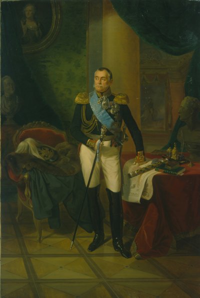 彼得·沃尔孔斯基王子肖像（1776-1852年），c。 1850年 作者 不明